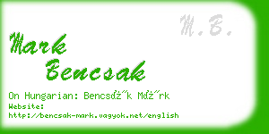 mark bencsak business card